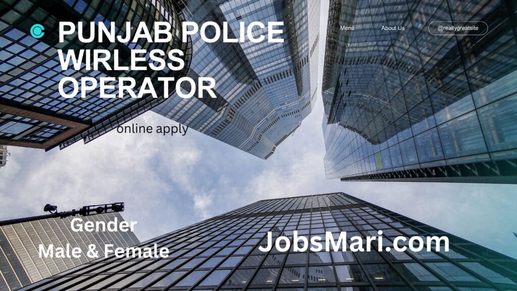 PUNJAB POLICE WIRELESS OPERATOR